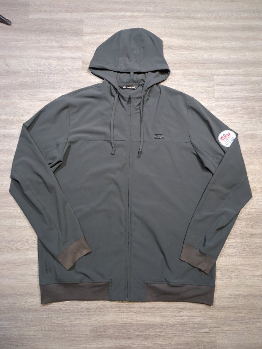 Travis Mathew Men's XL Wanderlust Coors Light Hoodie Jacket Full Zip Gray